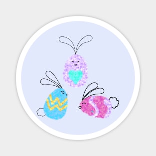 Chowlet Fuzzy Easter Egg-Bunnies Magnet